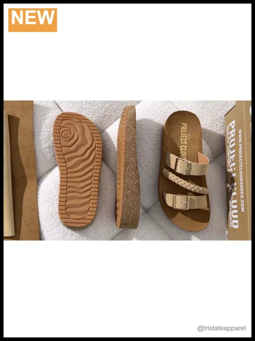 Lightweight Leather Platform Sandals with Non-Slip Outsole